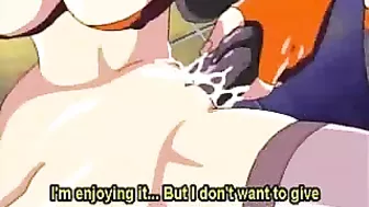 Anime Babe Double Drilled With Toys