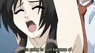 Two Lesbians Share Real and Toy Cock in Anime Scene