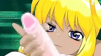 Cute TS Boygirl Gets Handjob - Shemale Licks Cock in Hentai Video