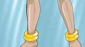 Cute TS Boygirl Gets Handjob - Shemale Licks Cock in Hentai Video