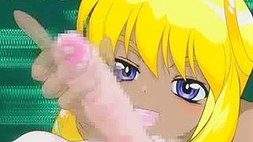 Cute TS Boygirl Gets Handjob - Shemale Licks Cock in Hentai Video