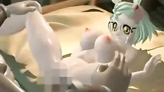 3D Busty Tied and Cum by Shemale