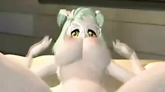 3D Busty Tied and Cum by Shemale