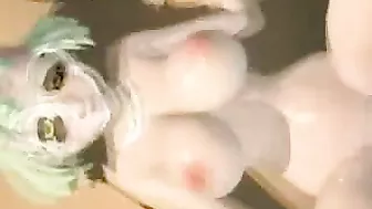 3D Busty Tied and Cum by Shemale