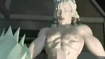 3D Busty Tied and Cum by Shemale