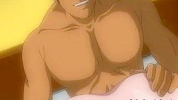 Double Drilled Brunette Lesbian Porn Cartoon