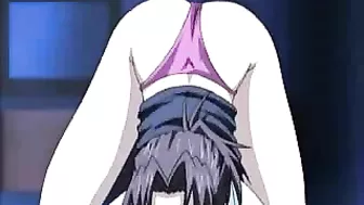 Horny Hentai Brunette Gets Off with Blowjob and Masturbation