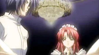 Anime Maid Bound in Bondage and Licking Wet Pussy