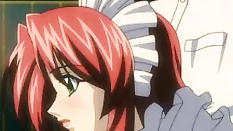 Anime Maid Bound in Bondage and Licking Wet Pussy