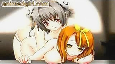 Two Shemale Hentai Coeds Masturbating and Oral Sex