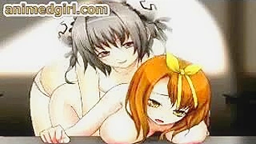 Two Shemale Hentai Coeds Masturbating and Oral Sex