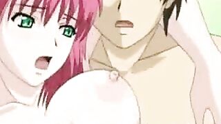 Busty Hentai Pink Hair Cutie Gets Rammed Hard