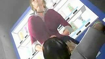 Anime Hottie Gets Double-Dildo Fucking and Blowjob