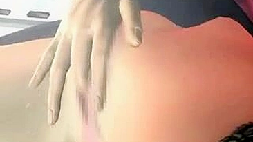 Anime Hottie Gets Double-Dildo Fucking and Blowjob