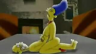 Marge Cheats on Homer in Cartoon Porn