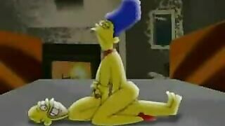 Marge Cheats on Homer in Cartoon Porn