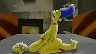 Marge Cheats on Homer in Cartoon Porn