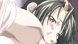 Anime MILF Gets Fucked in Both Holes - Hentai Porn Video