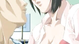 Anime MILF Gets Fucked in Both Holes - Hentai Porn Video
