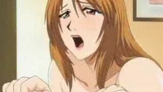 Busty Anime Cutie Pleasuring a Cock