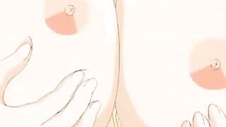 Busty Anime Cutie Pleasuring a Cock