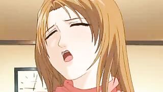 Busty Anime Cutie Pleasuring a Cock