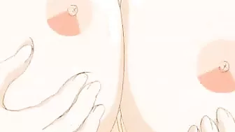 Busty Anime Cutie Pleasuring a Cock