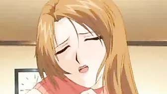 Busty Anime Cutie Pleasuring a Cock