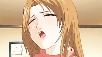 Busty Anime Cutie Pleasuring a Cock