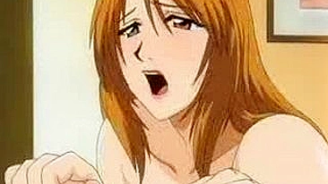 Busty Anime Cutie Pleasuring a Cock
