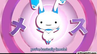 Shemale Cutie Self-Masturbates in 3D Hentai Porn