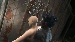 Shaven-Headed 3D Babe Gets Animated Fuck