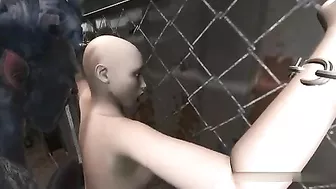 Shaven-Headed 3D Babe Gets Animated Fuck