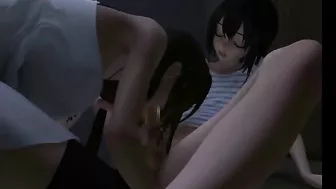 Japanese Shemale in 3D Anime Sucks Dicks like a Pro