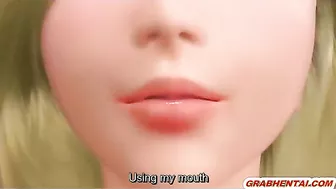 3D Porn Beauty's Hot Ride and Sucking Cock