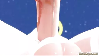 Redhead Shemale Dancing with Huge Cock in 3D Porn