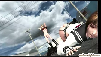 Shemale Schoolgirl Hardcore Fucked in 3D Animation