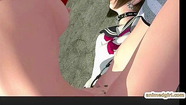 Shemale Schoolgirl Hardcore Fucked in 3D Animation