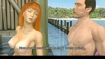 3D Animation of Blonde Self-Masturbation