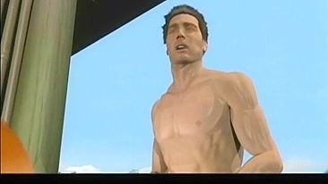 3D Animation of Blonde Self-Masturbation