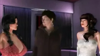 Busty Anime Shemale Tittyfucks and Sucks Her Bigcock