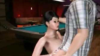 Busty Anime Shemale Tittyfucks and Sucks Her Bigcock