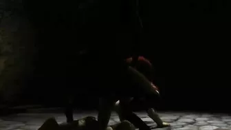 Monster Doing Doggy Style With Redhead Anime Girl in 3D