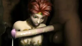 Monster Doing Doggy Style With Redhead Anime Girl in 3D