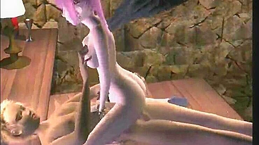 Batgirl's Cute 3D Anime Suck and Ride