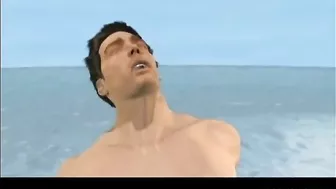 Poked Beach Bum - Cute 3D Anime Gets Poked from Behind on the Sand