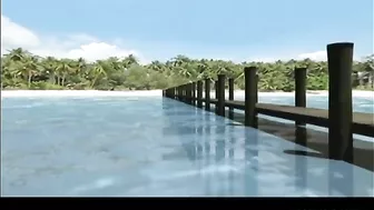 Poked Beach Bum - Cute 3D Anime Gets Poked from Behind on the Sand