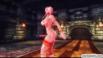 Anime Shemale Muscle Dancing and Bondage