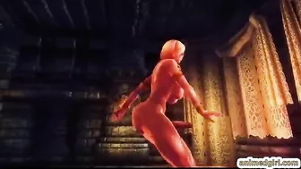 Anime Shemale Muscle Dancing and Bondage