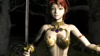 Redhead 3D Anime Cutie Gangbanged by Monsters in the Forest